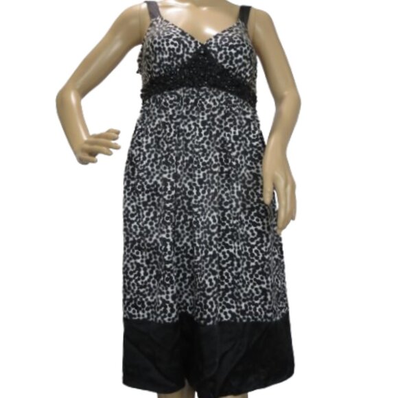Bedo Femme Animal Print Silk Dress - Picture 1 of 5